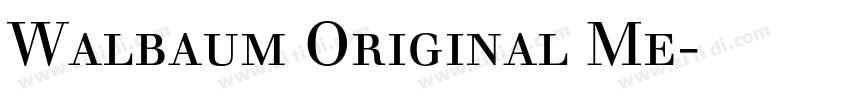 Walbaum Original Me字体转换 Walbaum Original Me字体转换